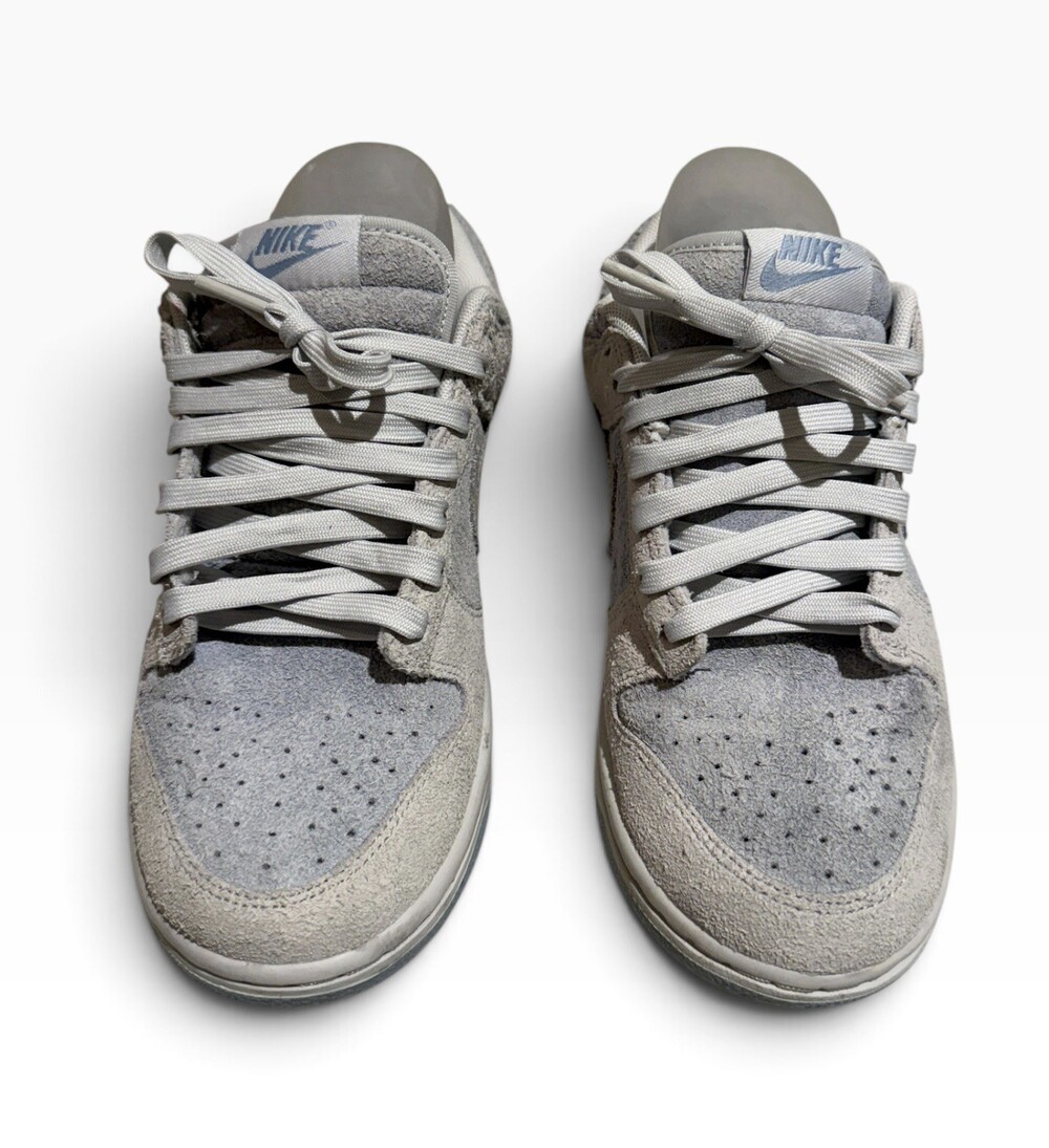 Nike Dunk Low Shaggy Suede Football Grey Summit White FZ3779-025 Womens 8